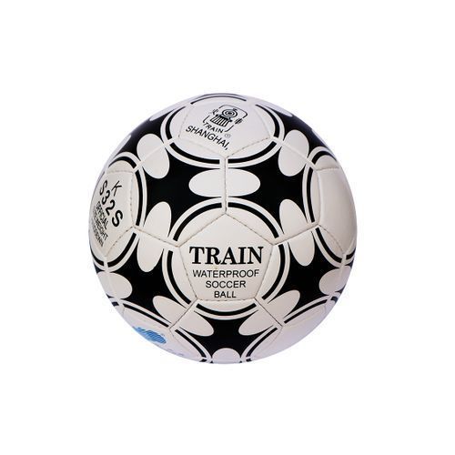 TRAIN 5 - Ballon de football cousu à la main imperméable à l’eau - Noir-Blanc