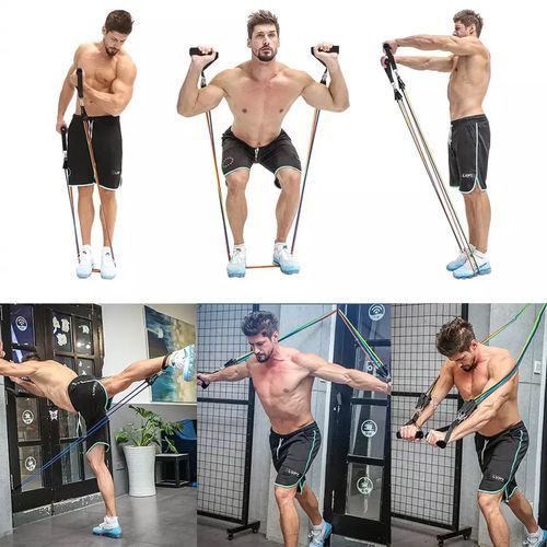 11 PCS resistance bandes Exercices Fitness