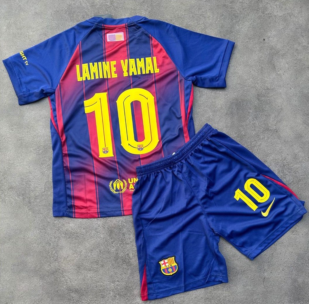 Ensemble Domicile enfant FC Barcelona 2025/26 Lamine Yamal
